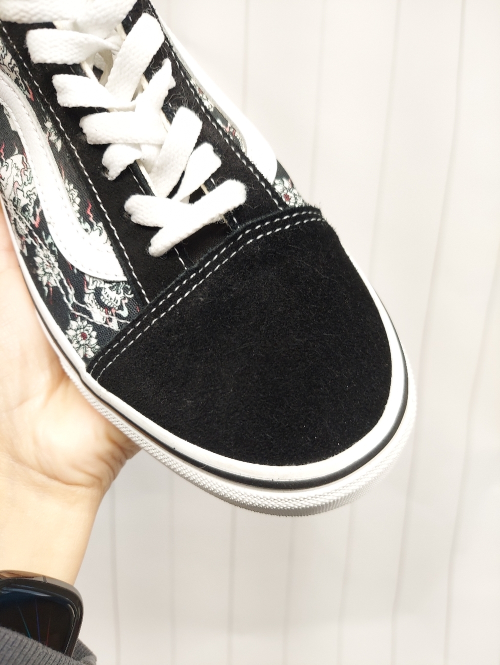 vans old skool skull black white sneaker shoes - Picture 14 of 14